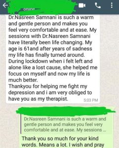 Testimonial from a senior citizen